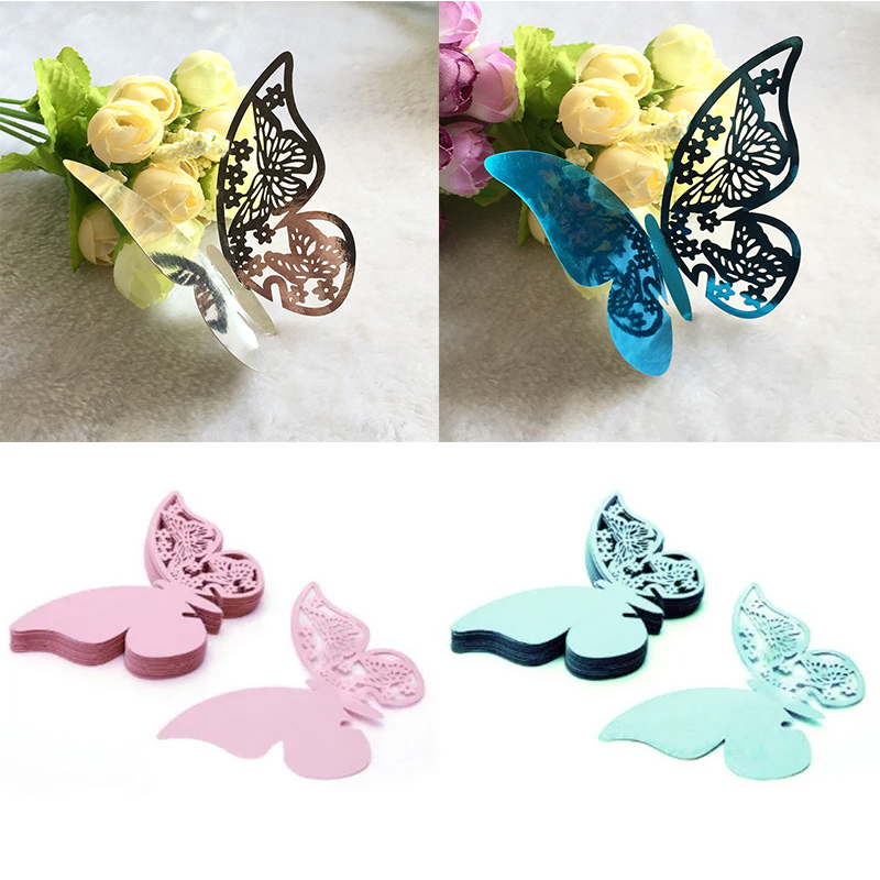 Graded Card Display - 50Pcs/lot 3D Butterfly Party Cards Table