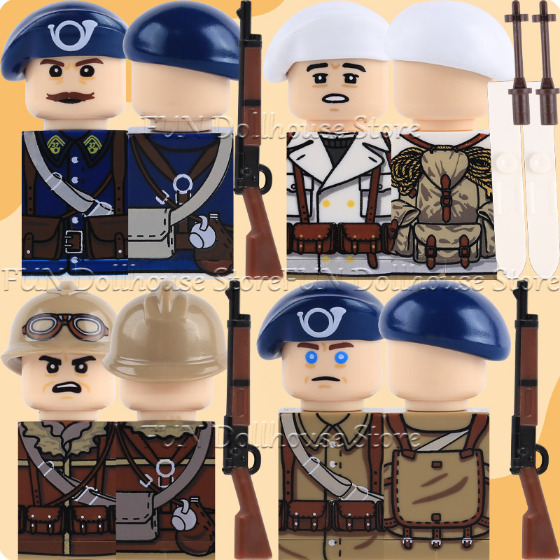 WW2 Military Army French Soldi - Lego Minifigure Holder 리뷰 및 가격