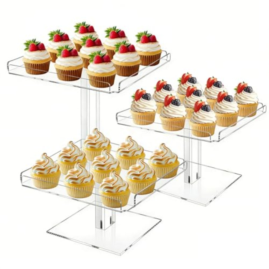 3 Tiered Serving Tray Set for  - Display Risers Set 리뷰 및 가격