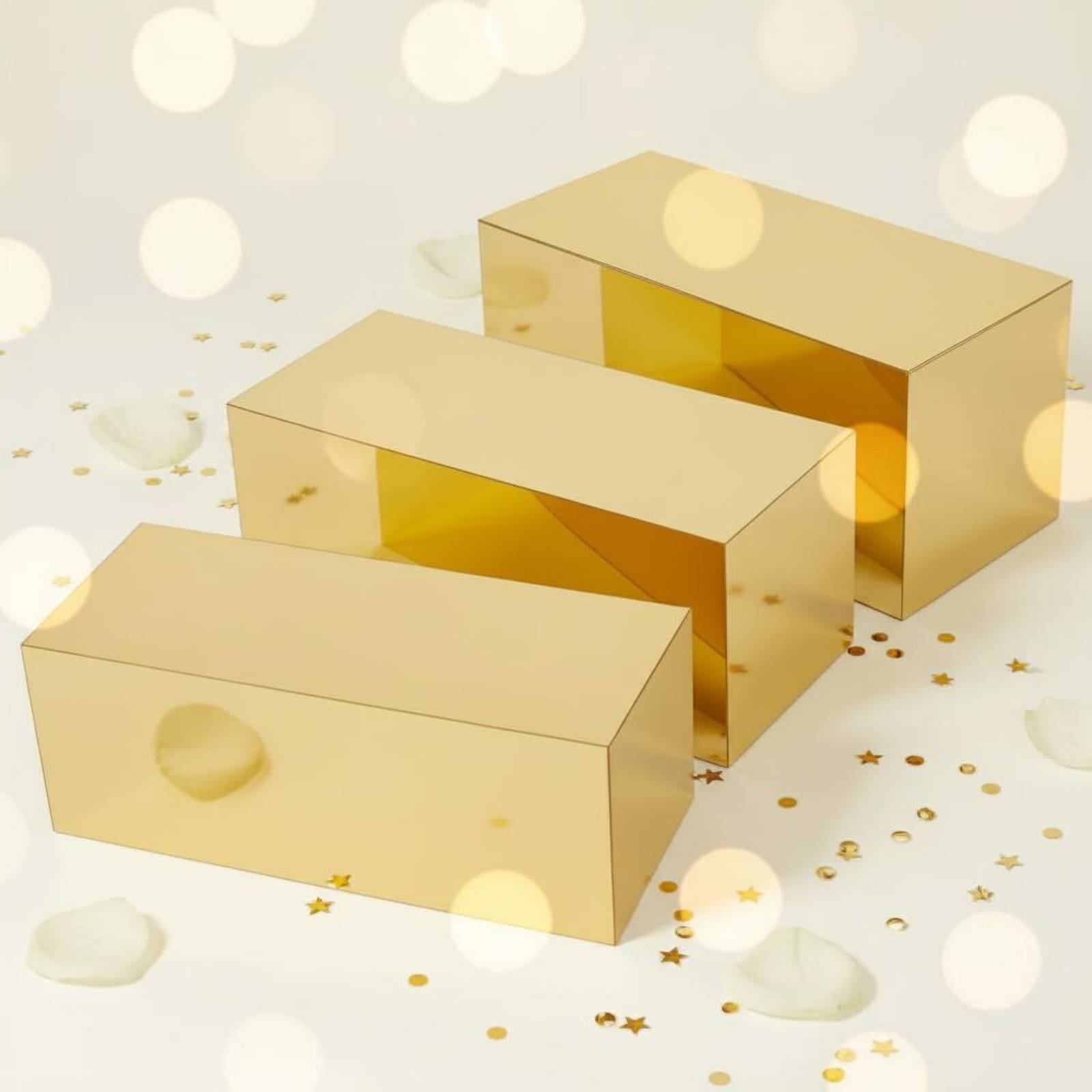 3 Pieces Gold Acrylic Display  - Display Risers Set 리뷰 및 가격