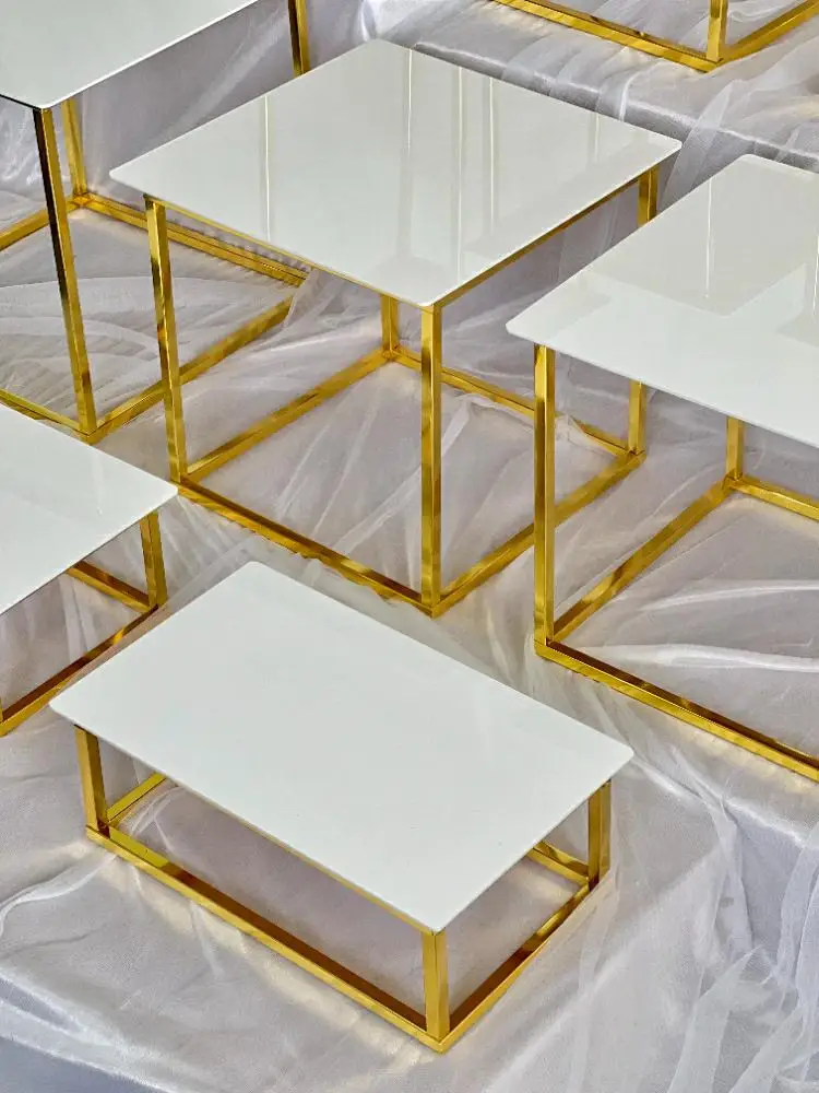 12-20 PCS Luxury Gold Frame Wh - Display Risers Set 리뷰 및 가격
