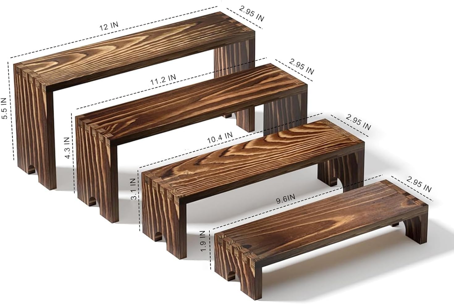 2 Tier Wooden Cupcake Stand Se - Display Risers Set 리뷰 및 가격