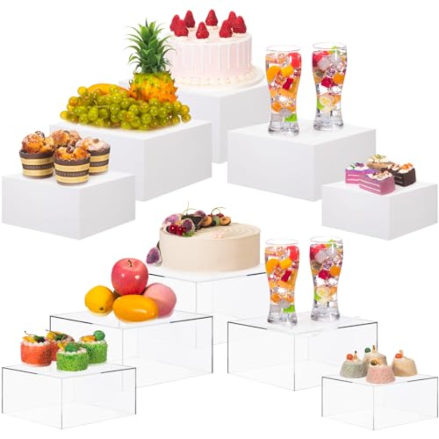 Buffet Risers Set of 10 Acryli - Display Risers Set 리뷰 및 가격
