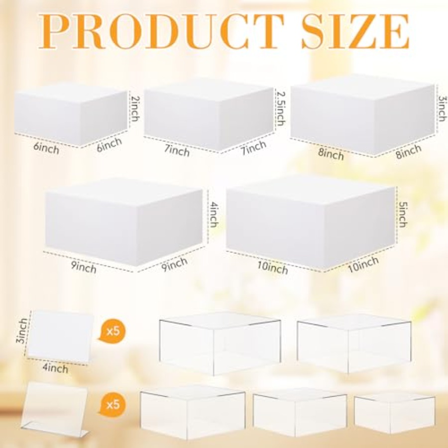 Buffet Risers Set of 10 Acryli - Display Risers Set 리뷰 및 가격