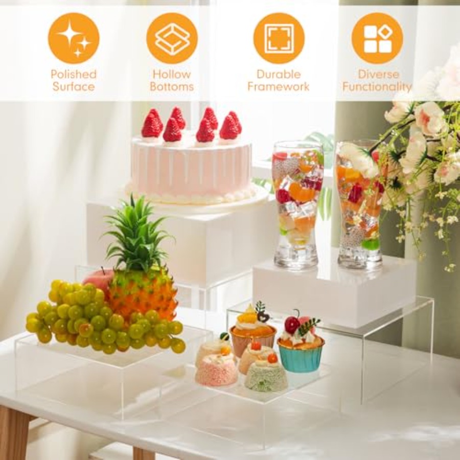 Buffet Risers Set of 10 Acryli - Display Risers Set 리뷰 및 가격