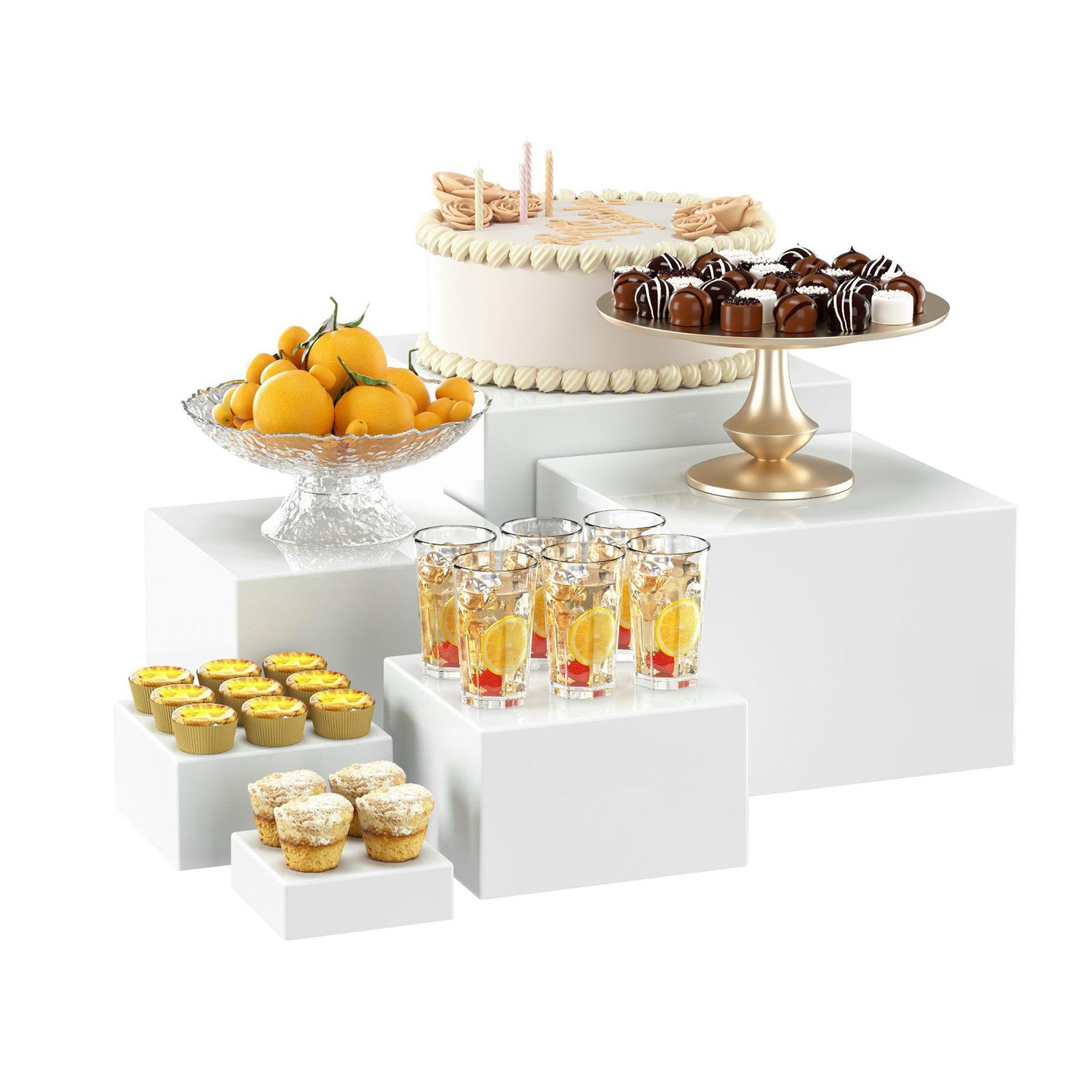 6x Acrylic Buffet Riser Desser - Display Risers Set 리뷰 및 가격