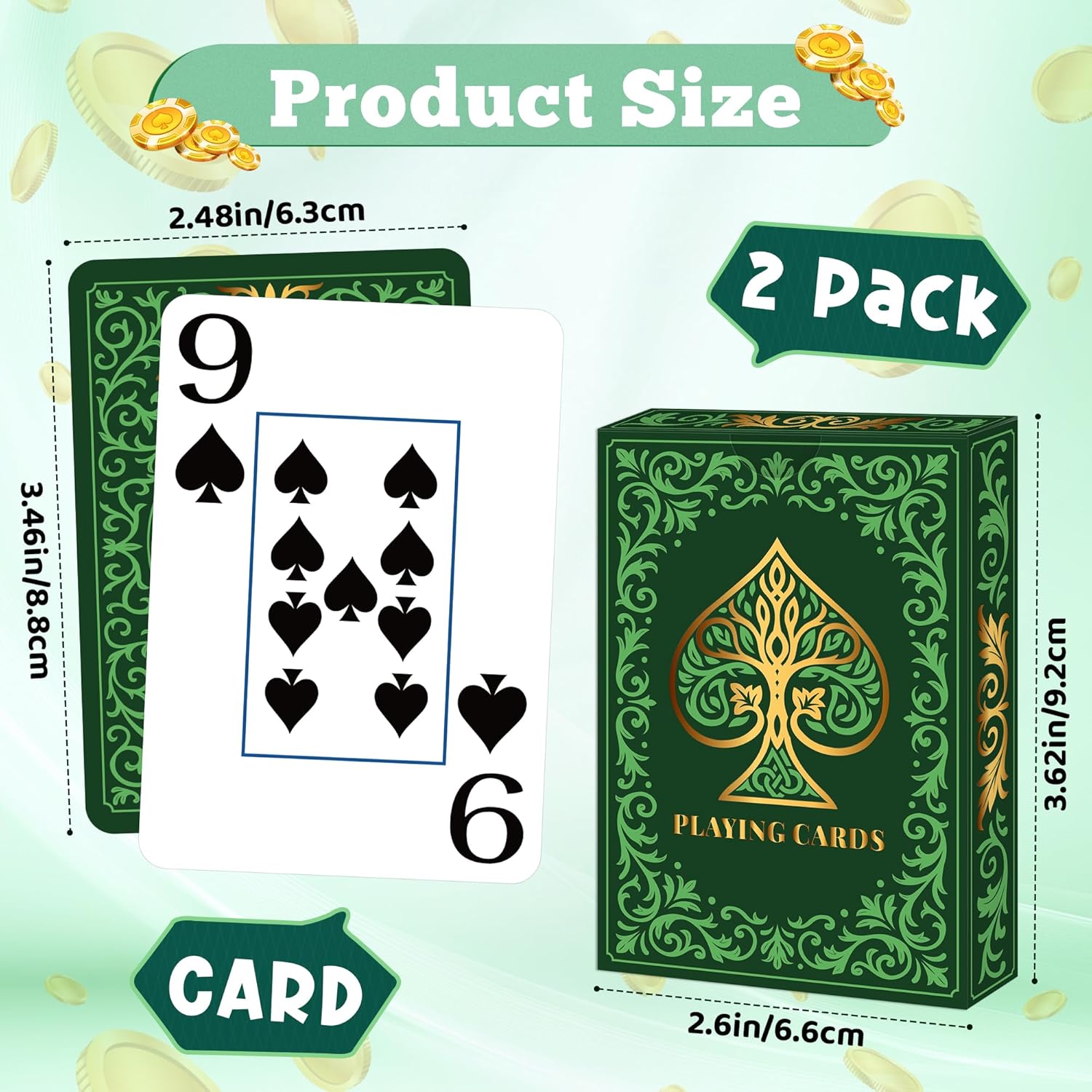 2 Pack Playing Cards | Large P - Graded Card Display 리뷰 및 가격
