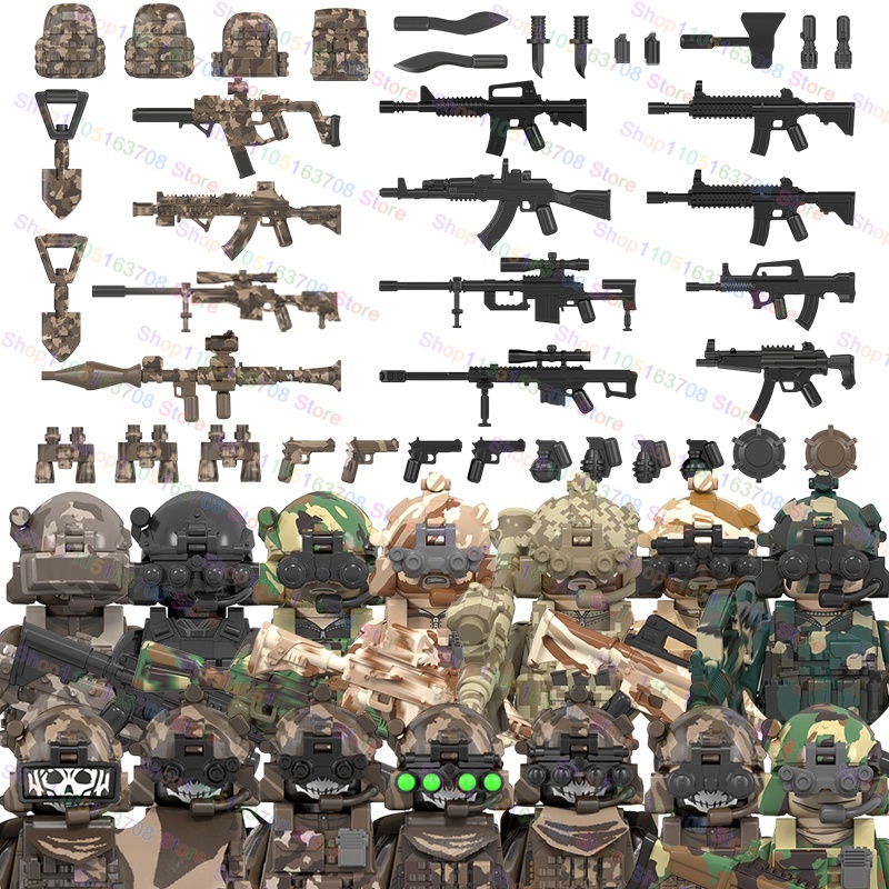 MOC Military Soldiers Action F - Lego Minifigure Holder 리뷰 및 가격