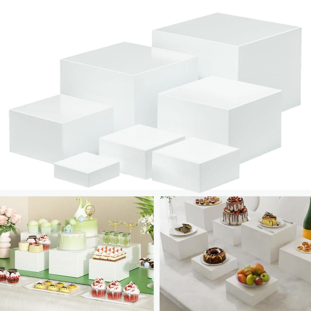7 Pieces Acrylic Cube Display  - Display Risers Set 리뷰 및 가격