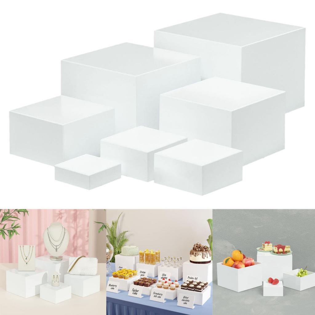7 Pieces Acrylic Cube Display  - Display Risers Set 리뷰 및 가격