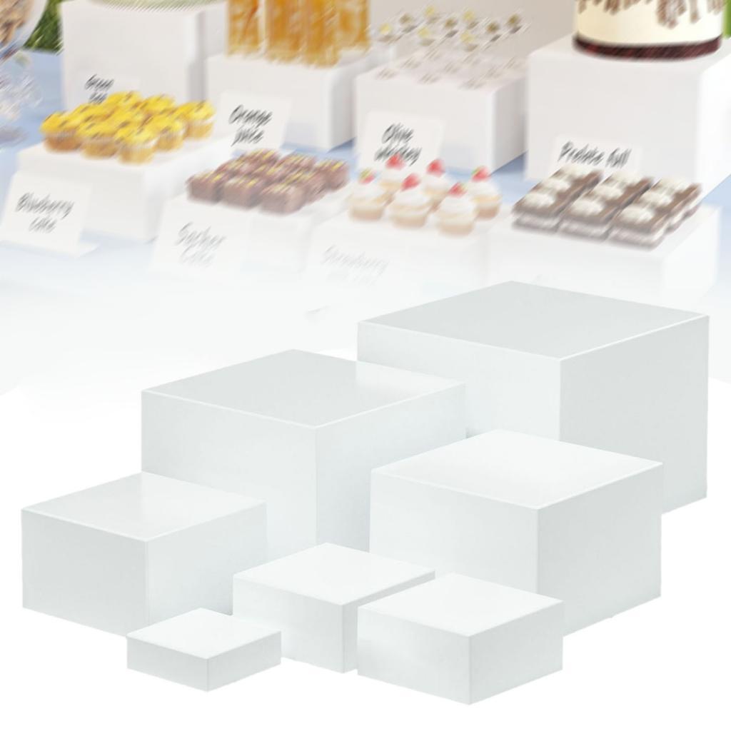 7 Pieces Acrylic Cube Display  - Display Risers Set 리뷰 및 가격
