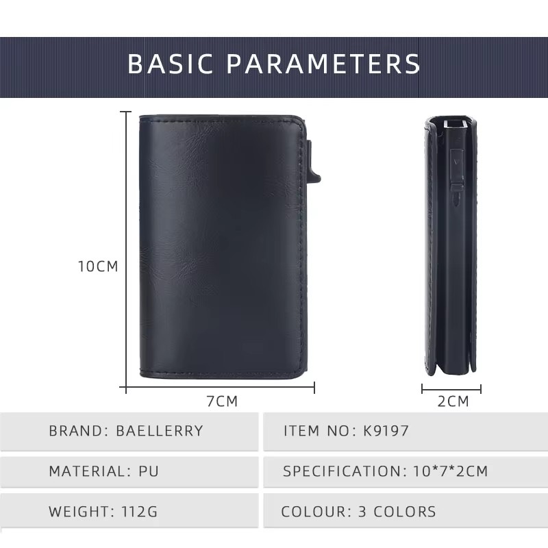 New RFID Mini Men Card Wallets - Card Top Loader 리뷰 및 가격