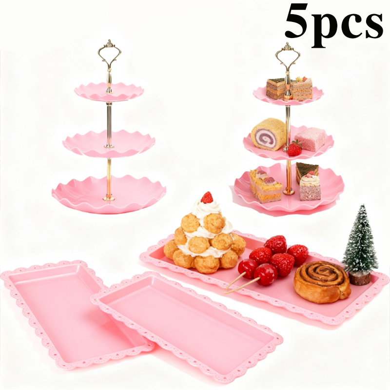 2/5pcs luxury pink cake rack d - Display Risers Set 리뷰 및 가격