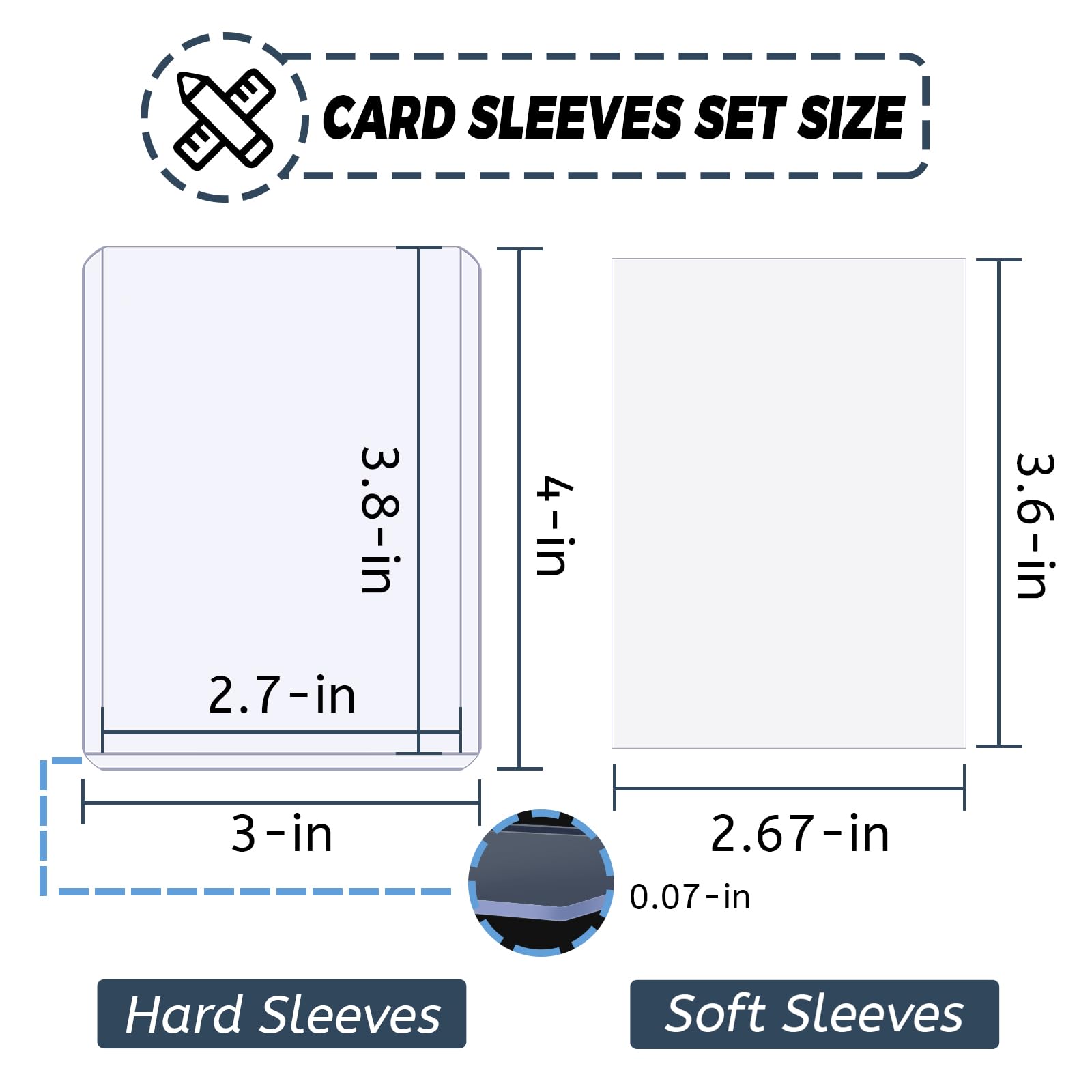 100-600pcs Card Sleeves Hard S - Card Penny Sleeve 리뷰 및 가격