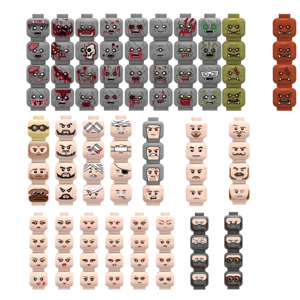 Injured Emotional Face Heads B - Lego Minifigure Holder 리뷰 및 가격