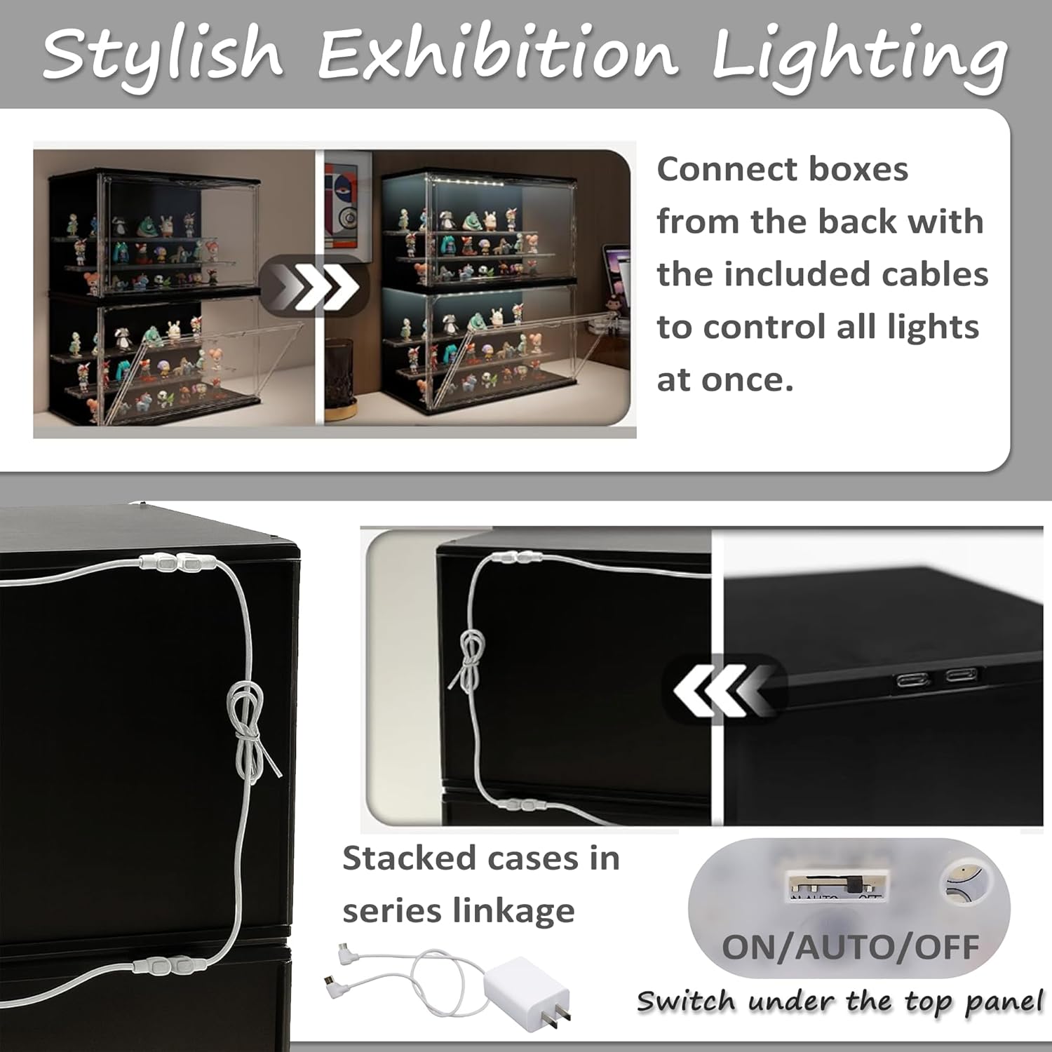 3-Tier Stackable LED Display C - Display Case Acrylic 리뷰 및 가격