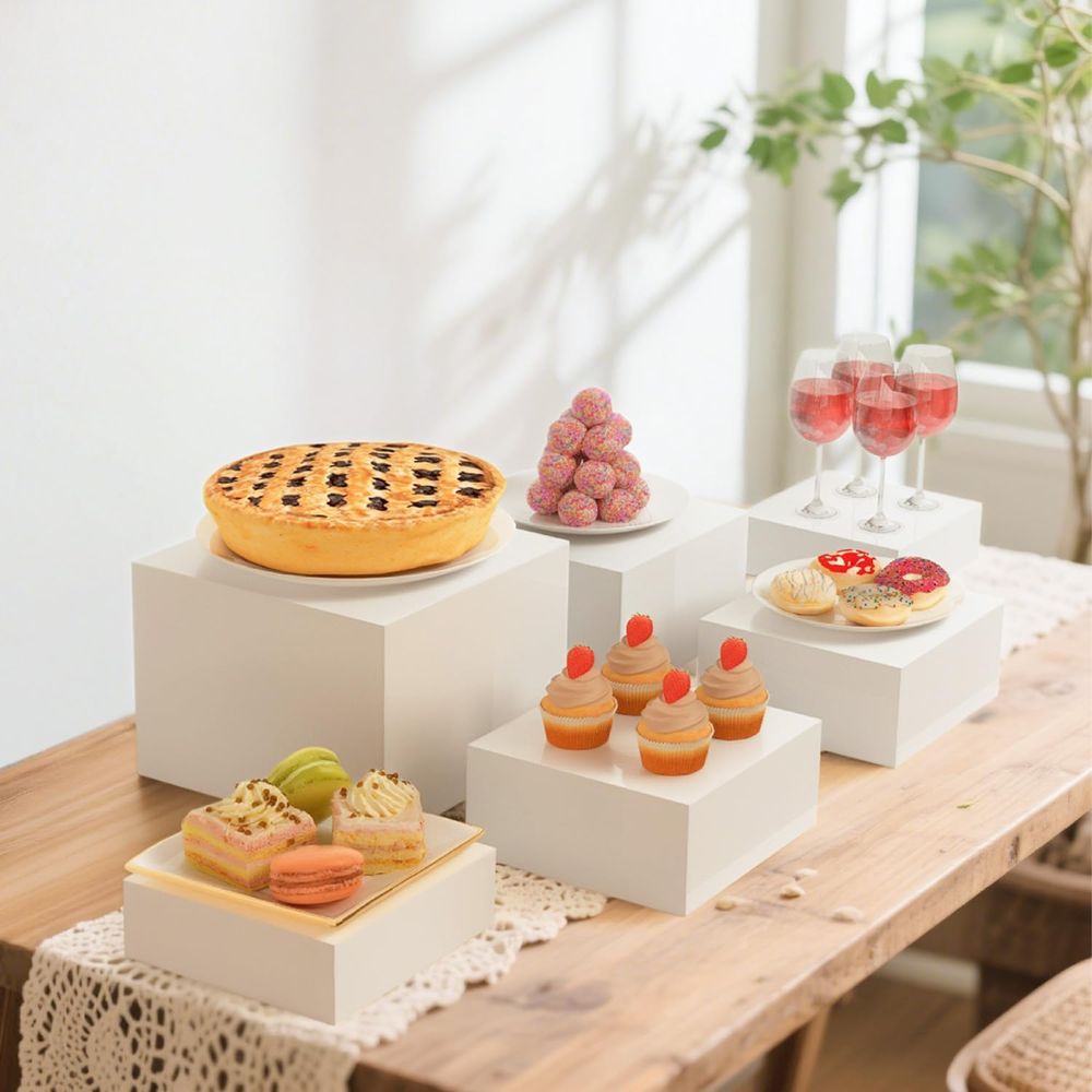 【8Pcs】 Buffet Risers,Dessert T - Display Risers Set 리뷰 및 가격